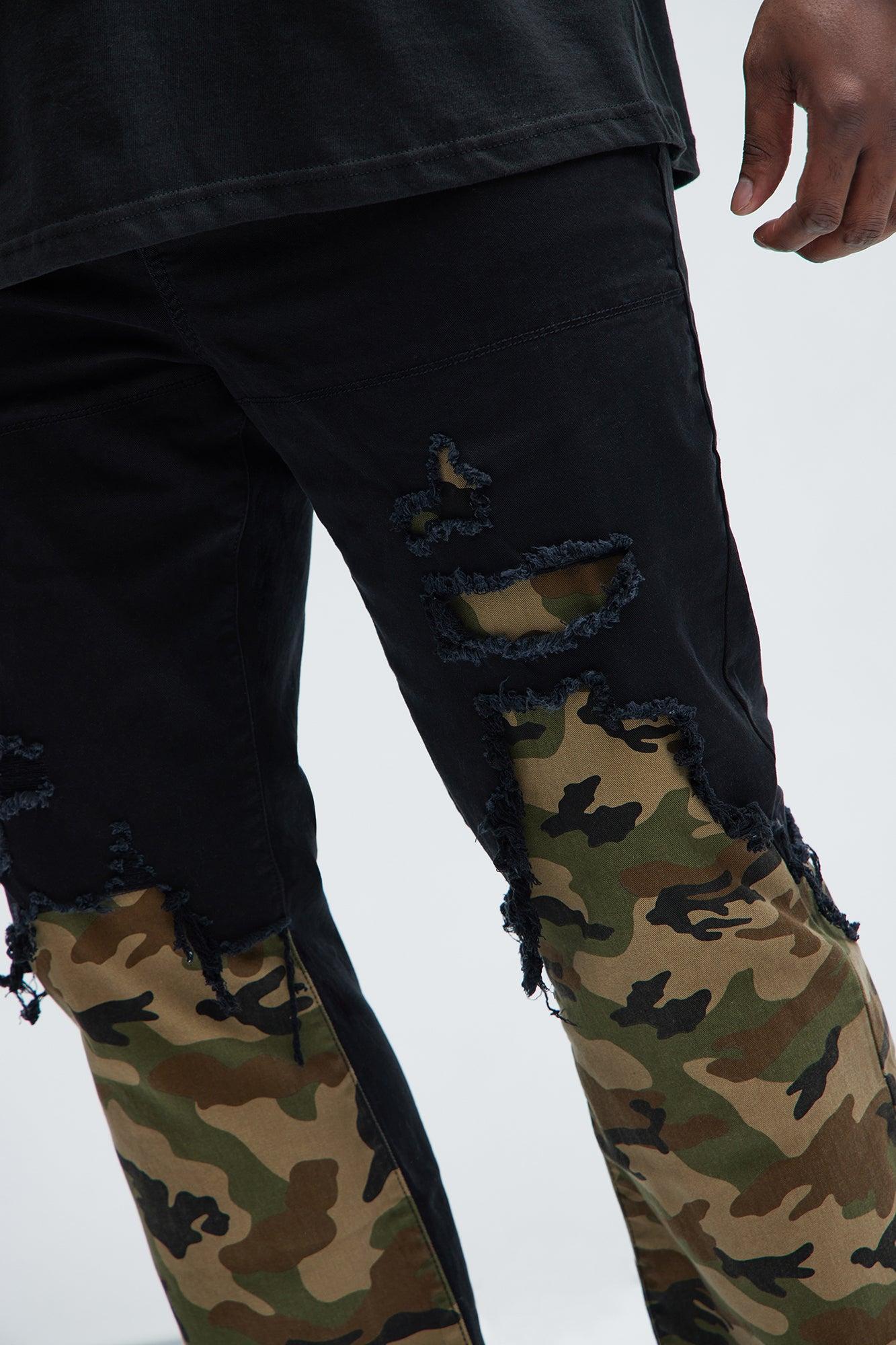 Bryce Stacked Skinny Flare Pants - Black/combo Product Image