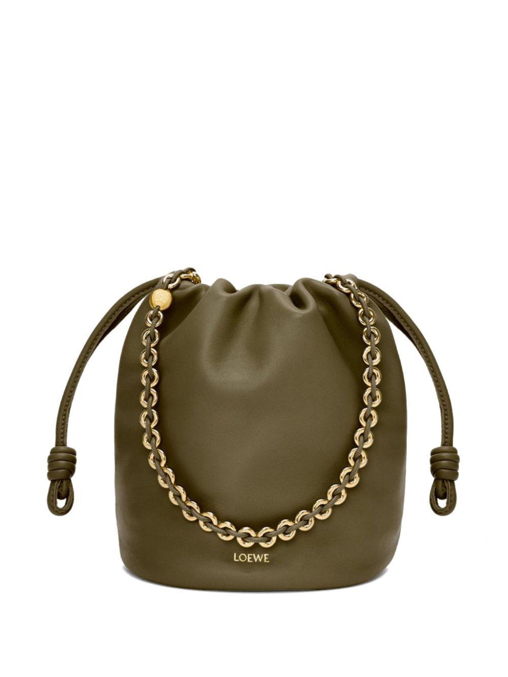 LOEWE Flamenco Purse Bucket Bag In Mellow Nappa Lambskin In Brown Product Image