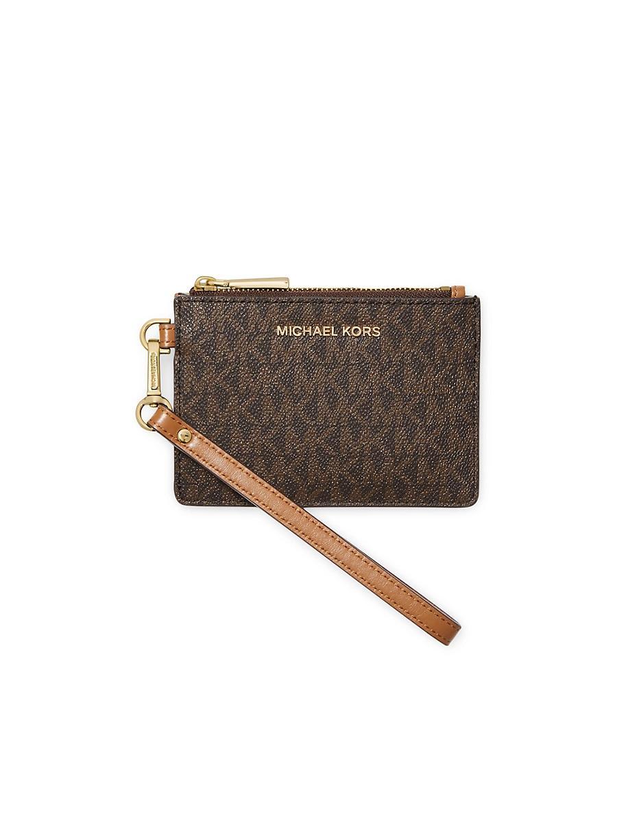 Michael Kors Signature Logo Jet Set Small Coin Purse Wristlet Product Image