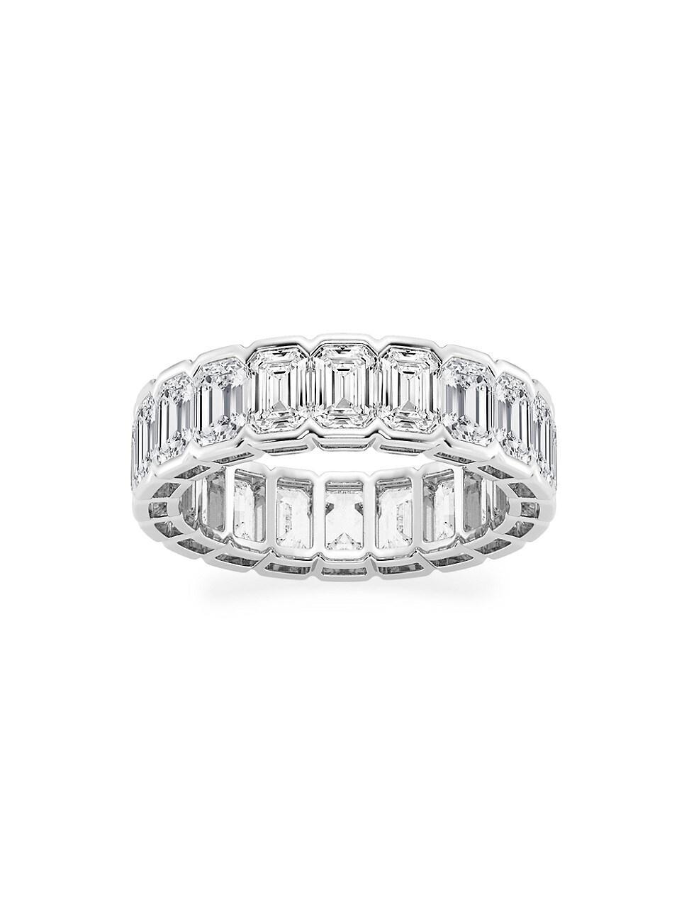 Womens 14K White Gold & Emerald-Cut Lab-Grown Diamond Eternity Band/2.00-5.00 TCW Product Image