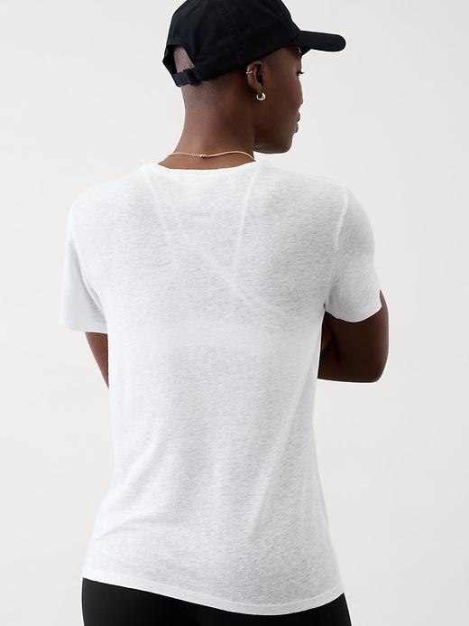 Getaway Linen Blend Tee Product Image