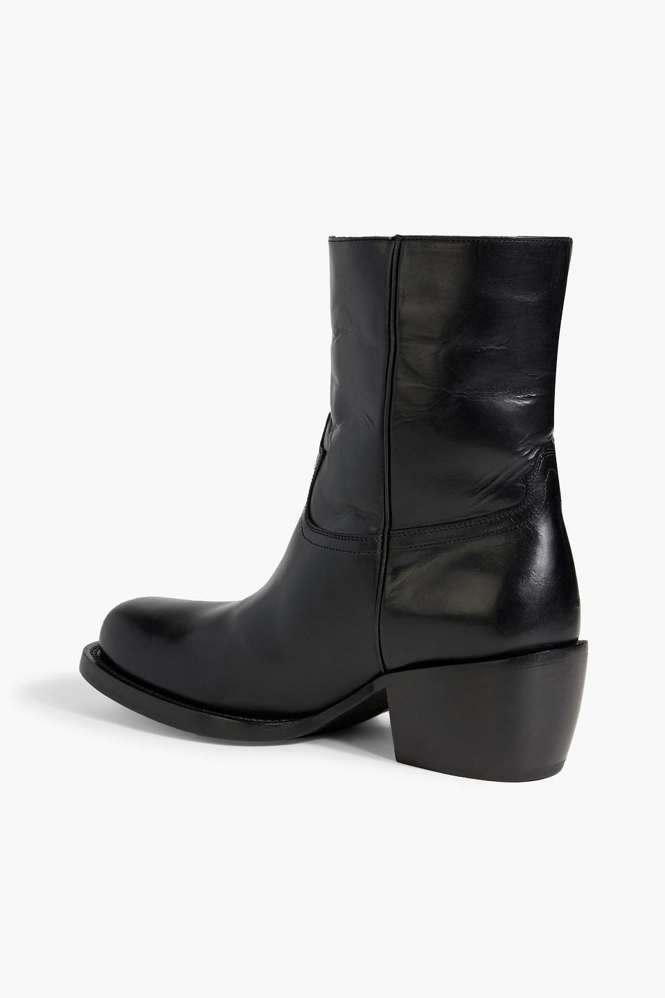 Black Leather Boots Product Image