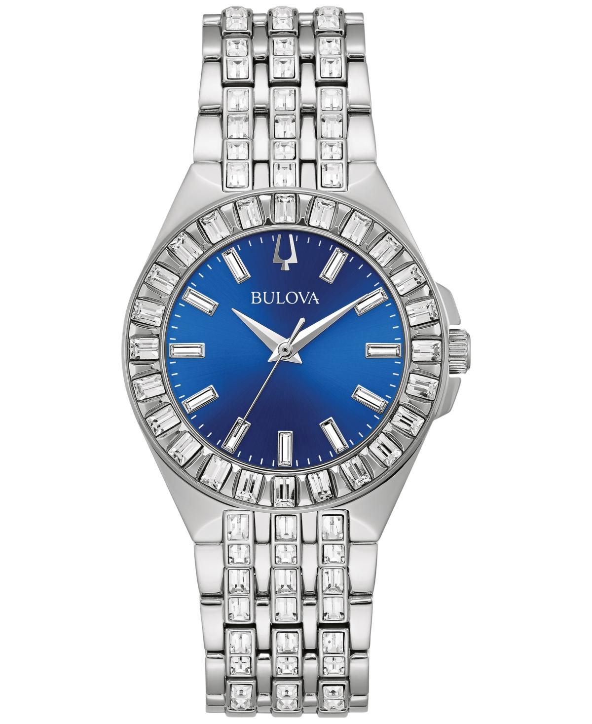 Bulova Womens Phantom Crystal Accent Stainless Steel Watch - 96L290 Silver Product Image