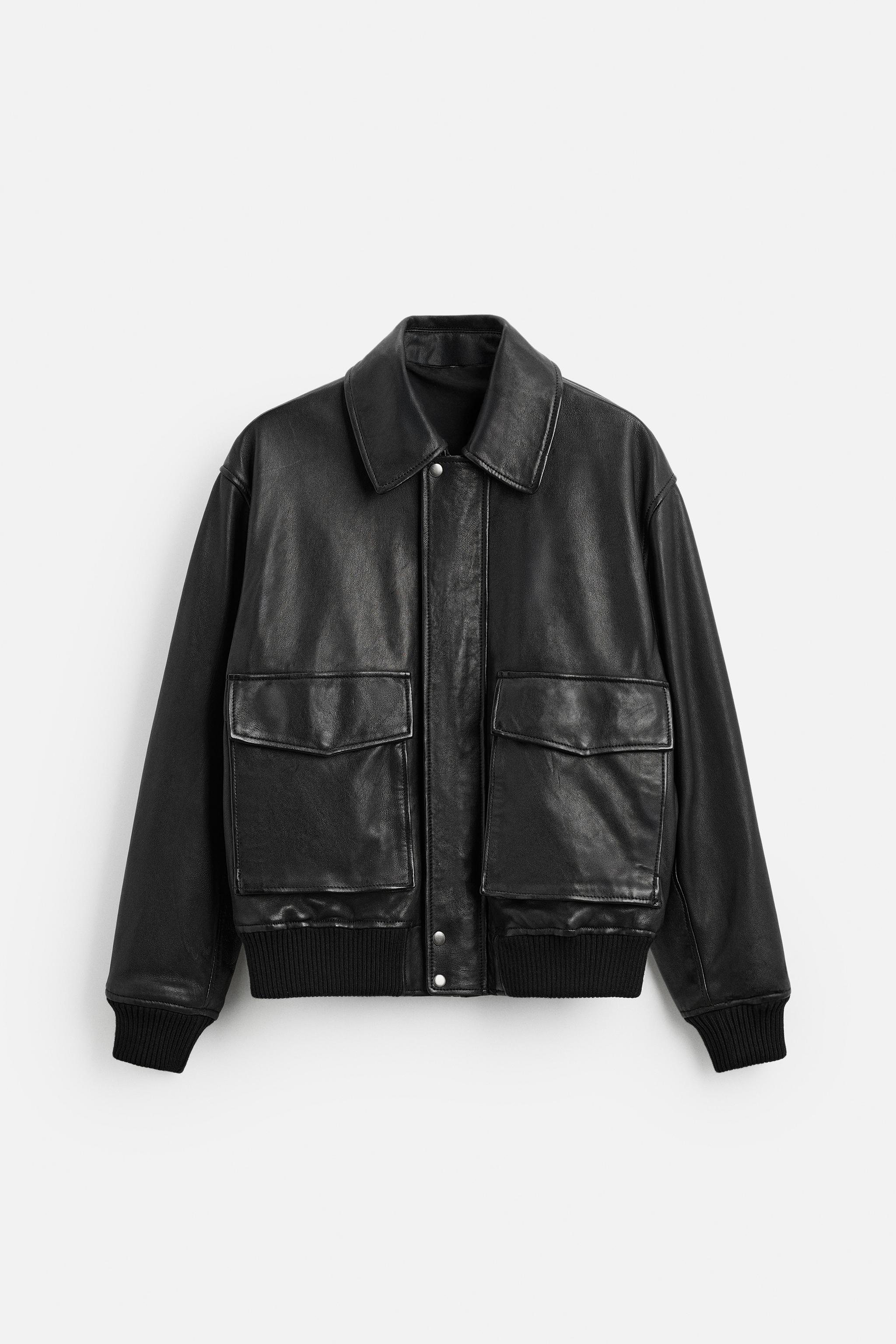 POCKET LEATHER JACKET Product Image