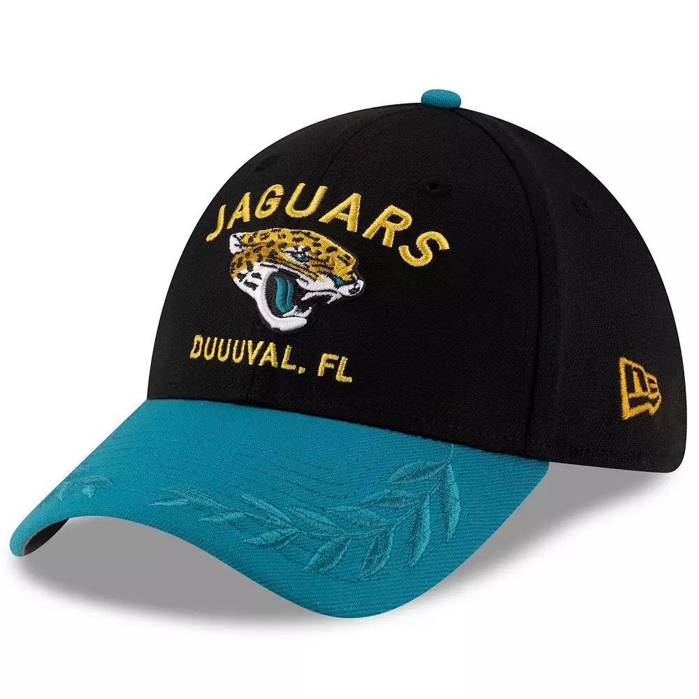 Men's New Era  Black/Teal Jacksonville Jaguars 2025 NFL Draft 39THIRTY Flex Hat, Size: Medium/Large Product Image
