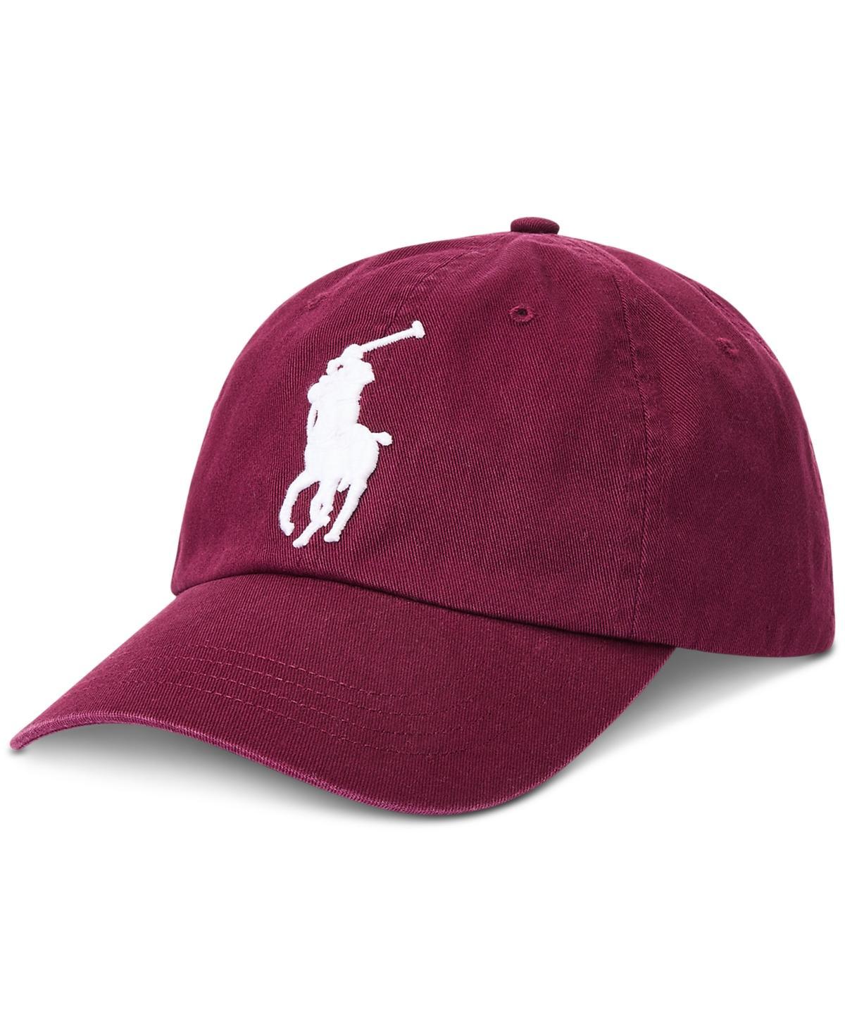 POLO RALPH LAUREN Men's Big Pony Chino Sports Hat In Classic Wine Product Image