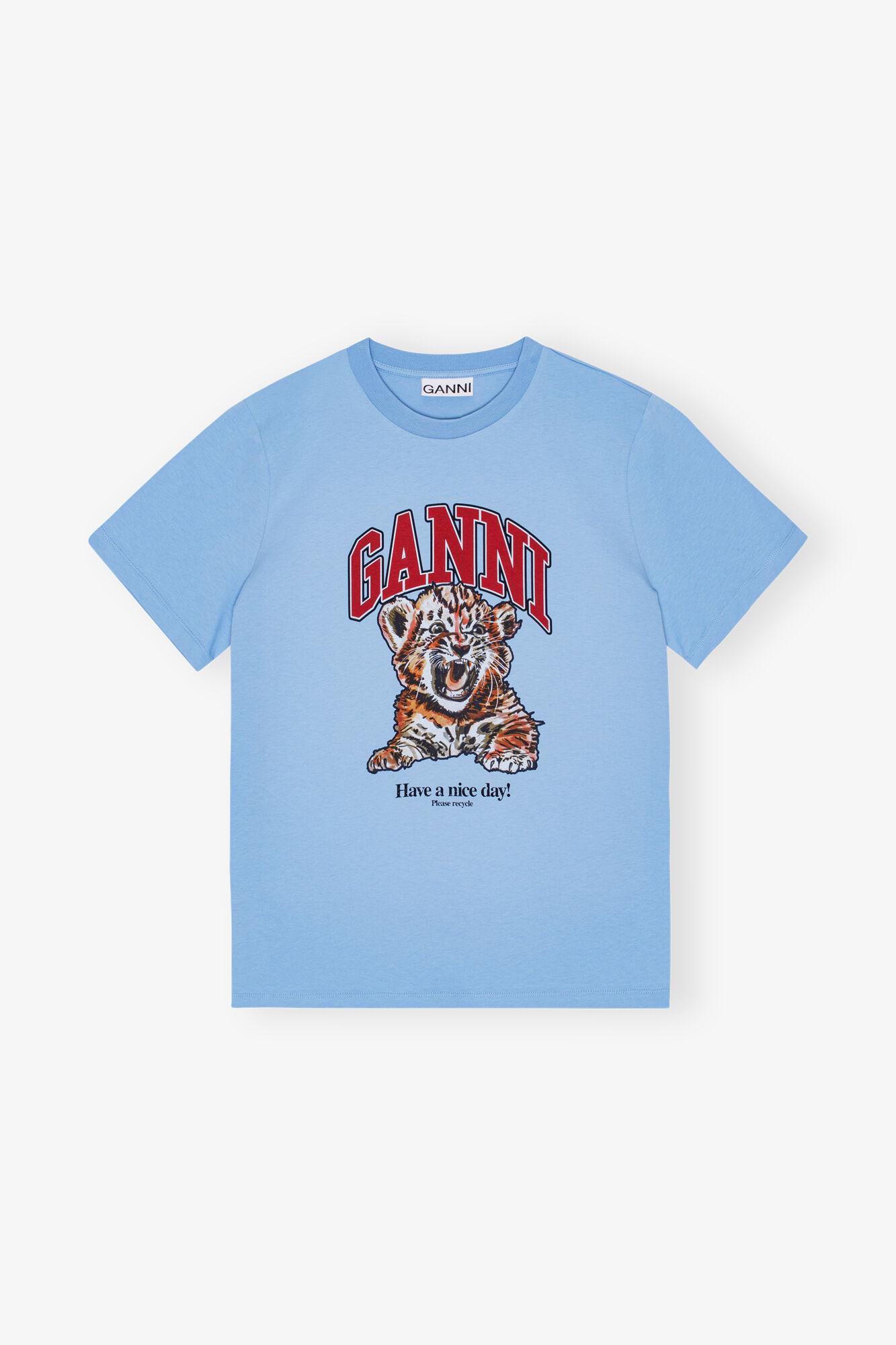 Blue Relaxed Jersey Tiger T-shirt Product Image