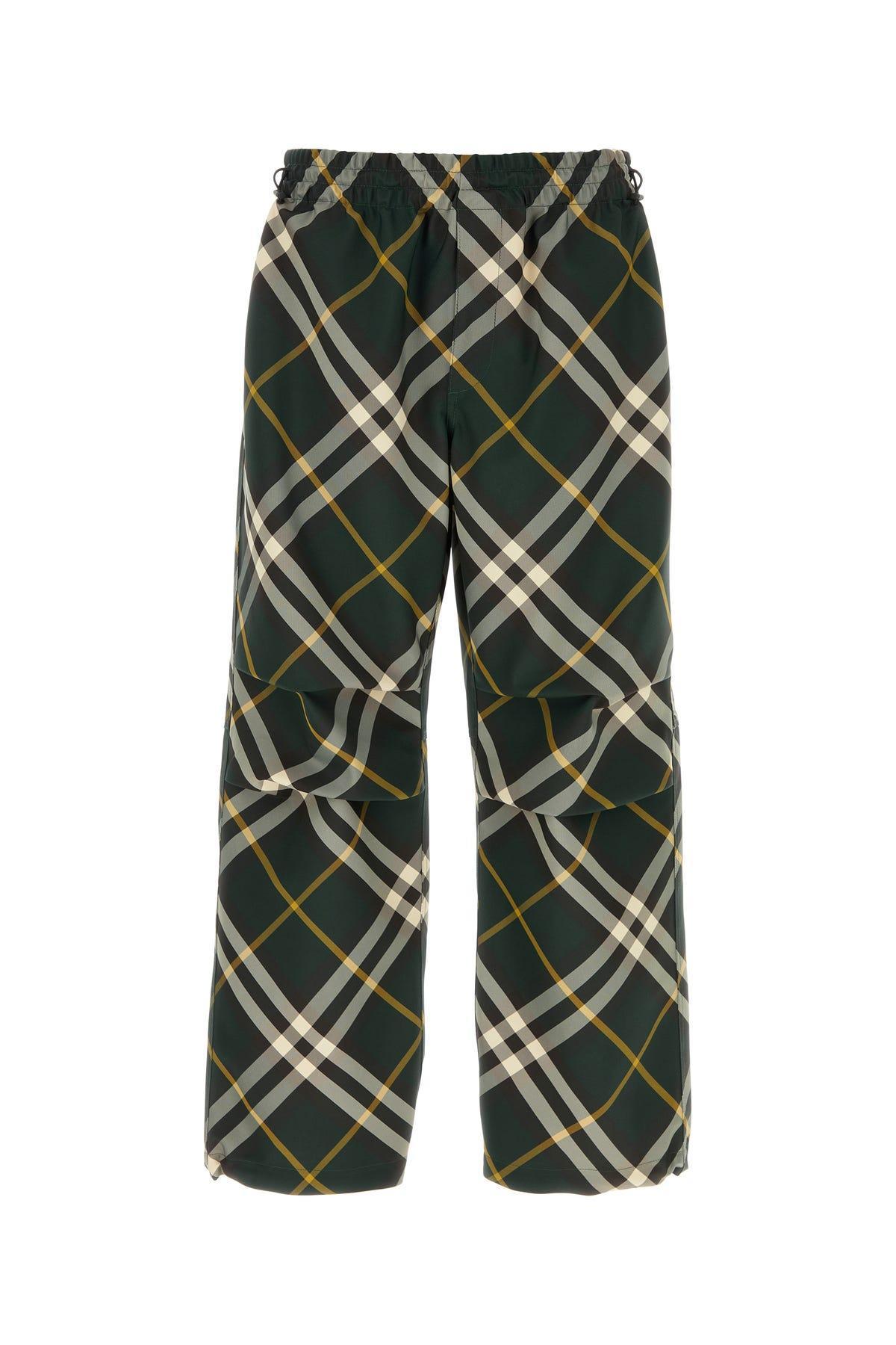 BURBERRY Embroidered Polyester Pant In Multicolor Product Image