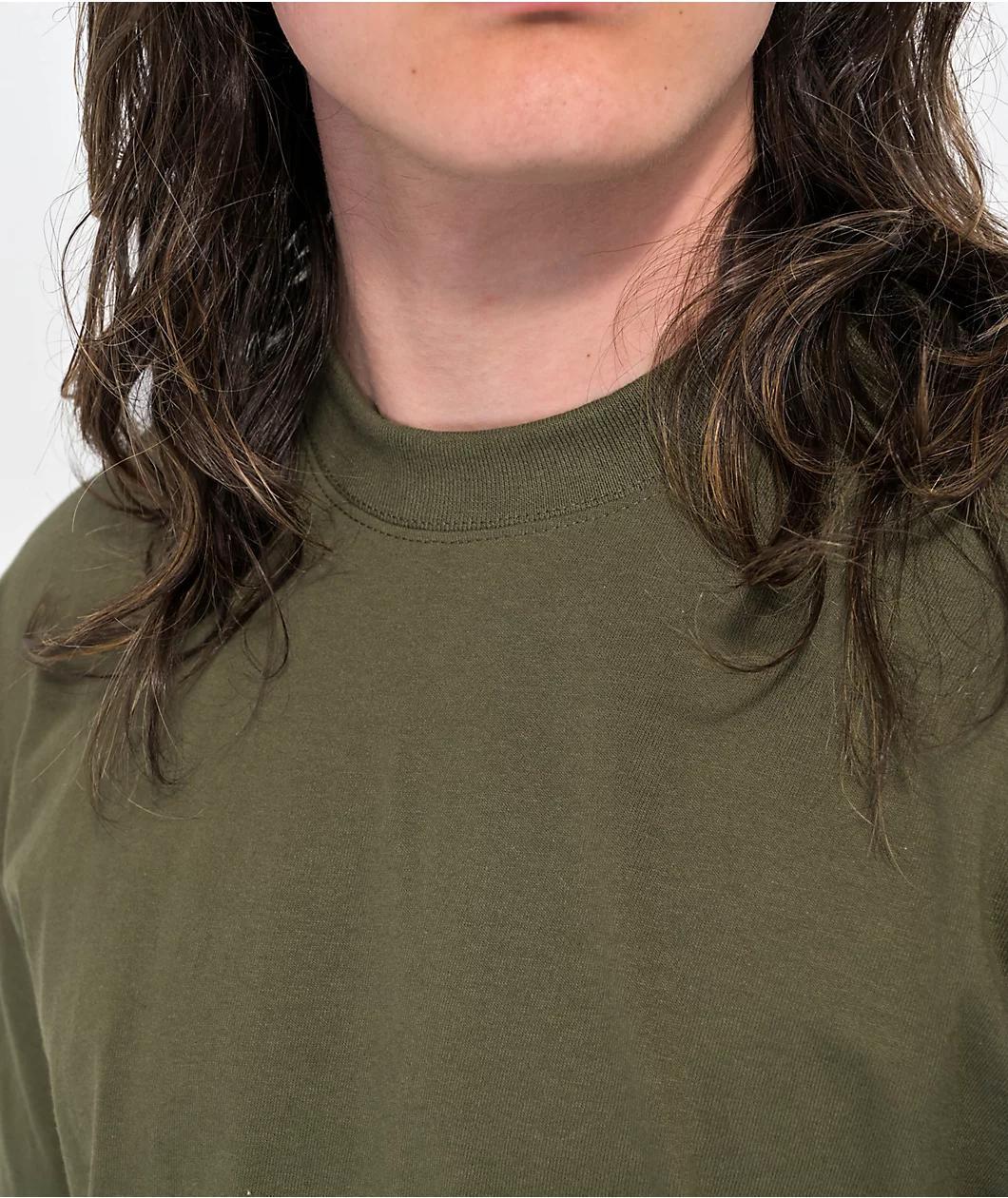 Shaka Wear Max Heavyweight Olive T-Shirt Product Image