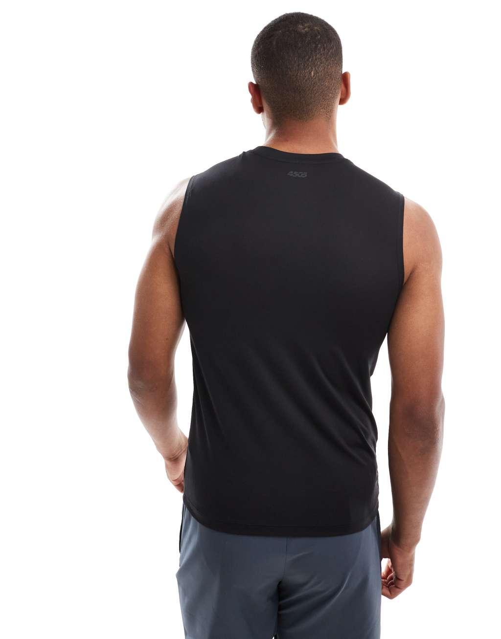 ASOS 4505 Icon muscle fit training tank with quick dry in black Product Image