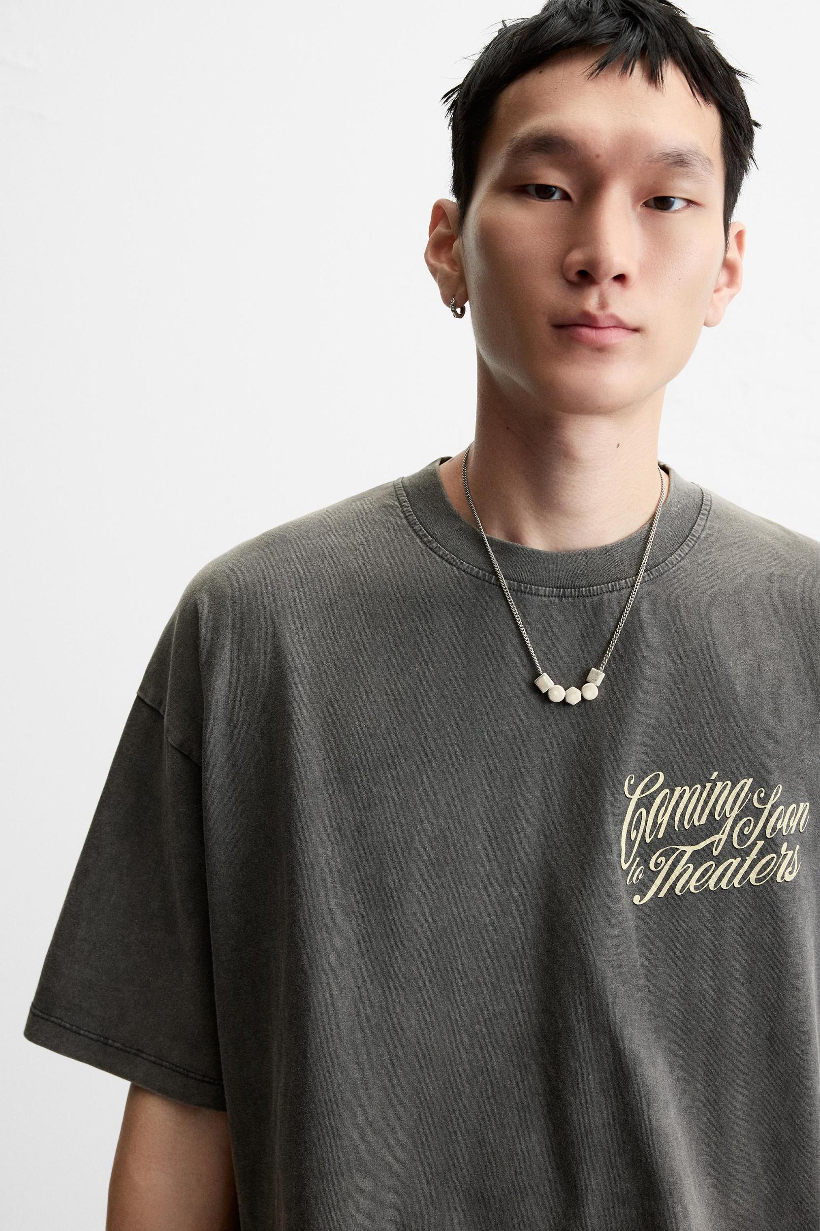 WASHED TEXT T-SHIRT Product Image