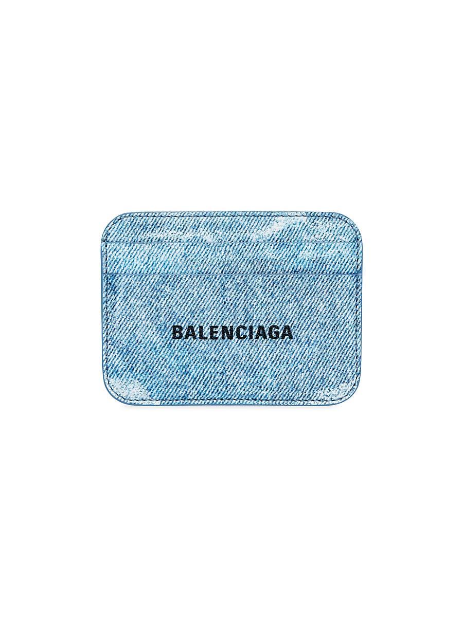 Womens Cash Card Holder In Printed Denim Product Image