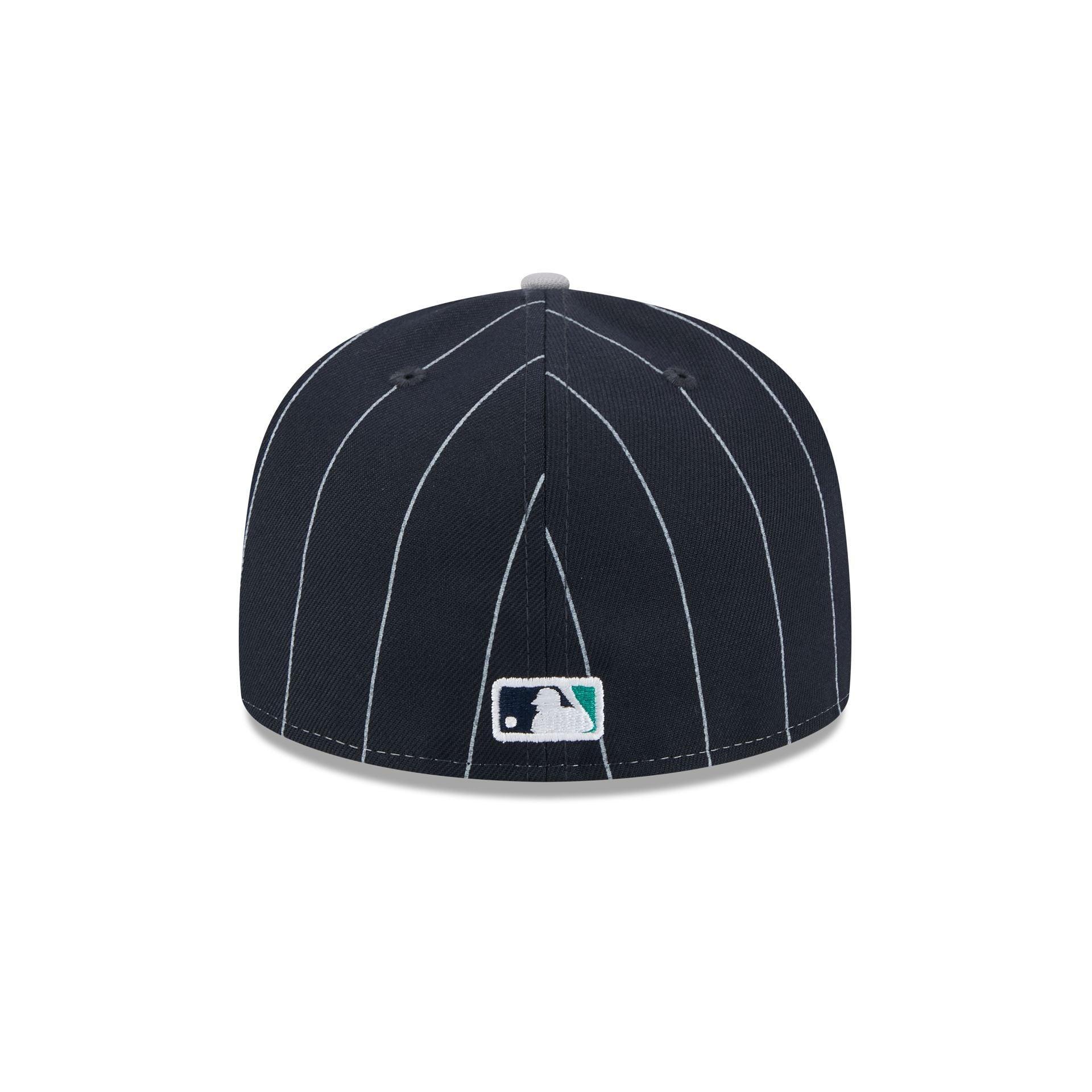 Seattle Mariners Pinstripe League Pin 59FIFTY Fitted Hat Male Product Image