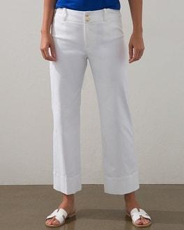 Poplin Cropped Pants Product Image