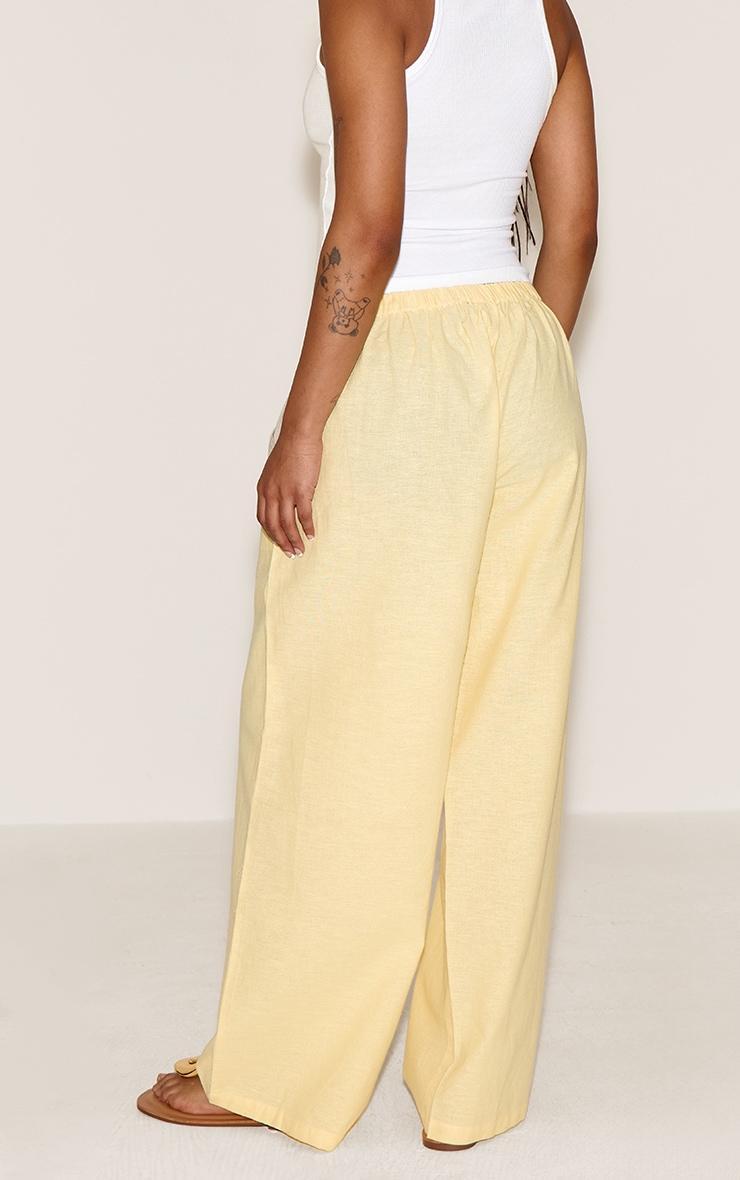 Petite Lemon Linen Drawstring Waist Pants Product Image
