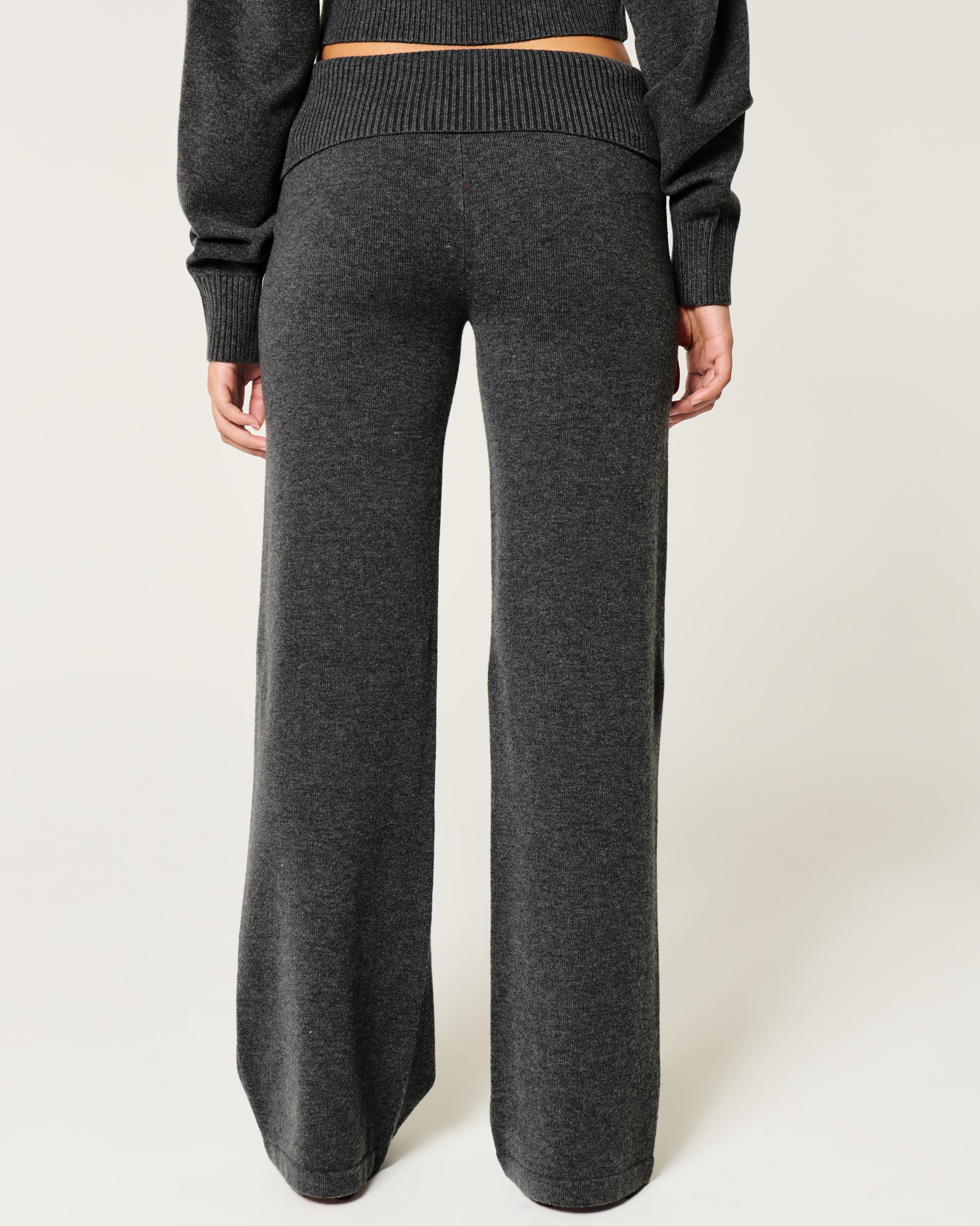 Gilly Hicks Sweater-Knit Straight Pants Product Image