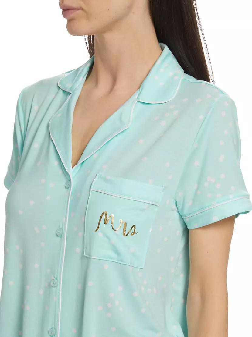 Two-Piece Polka Dot Mrs. Pajama Set Product Image