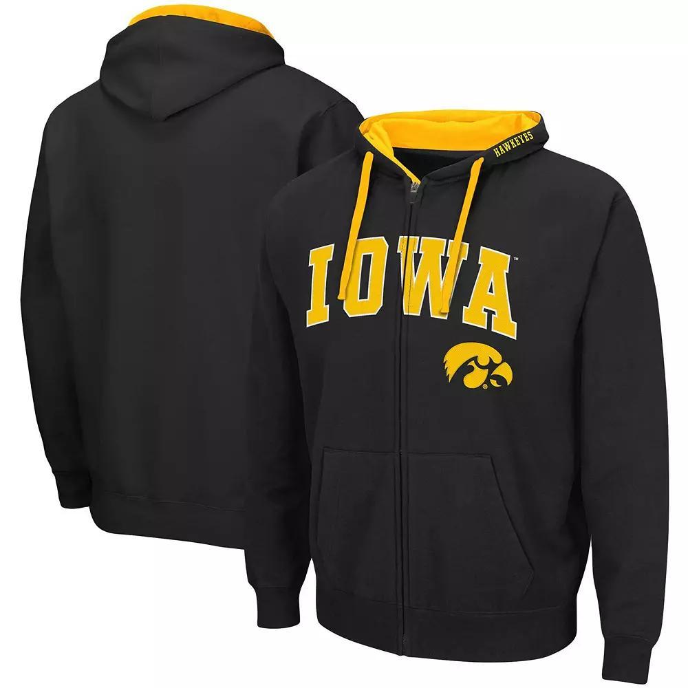 Men's Colosseum Black Iowa Hawkeyes Big & Tall Full-Zip Hoodie,  Product Image