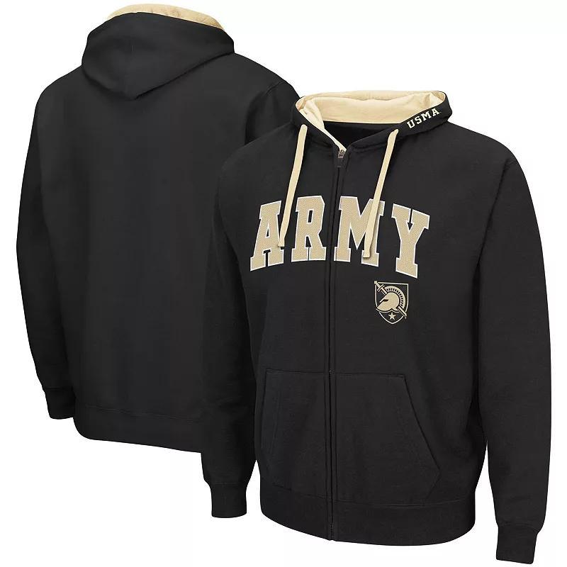 Mens Colosseum Black Army Black Knights Big & Tall Full-Zip Hoodie Product Image