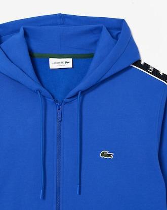 Men's Logo Stripe Zip-Up Hoodie Product Image