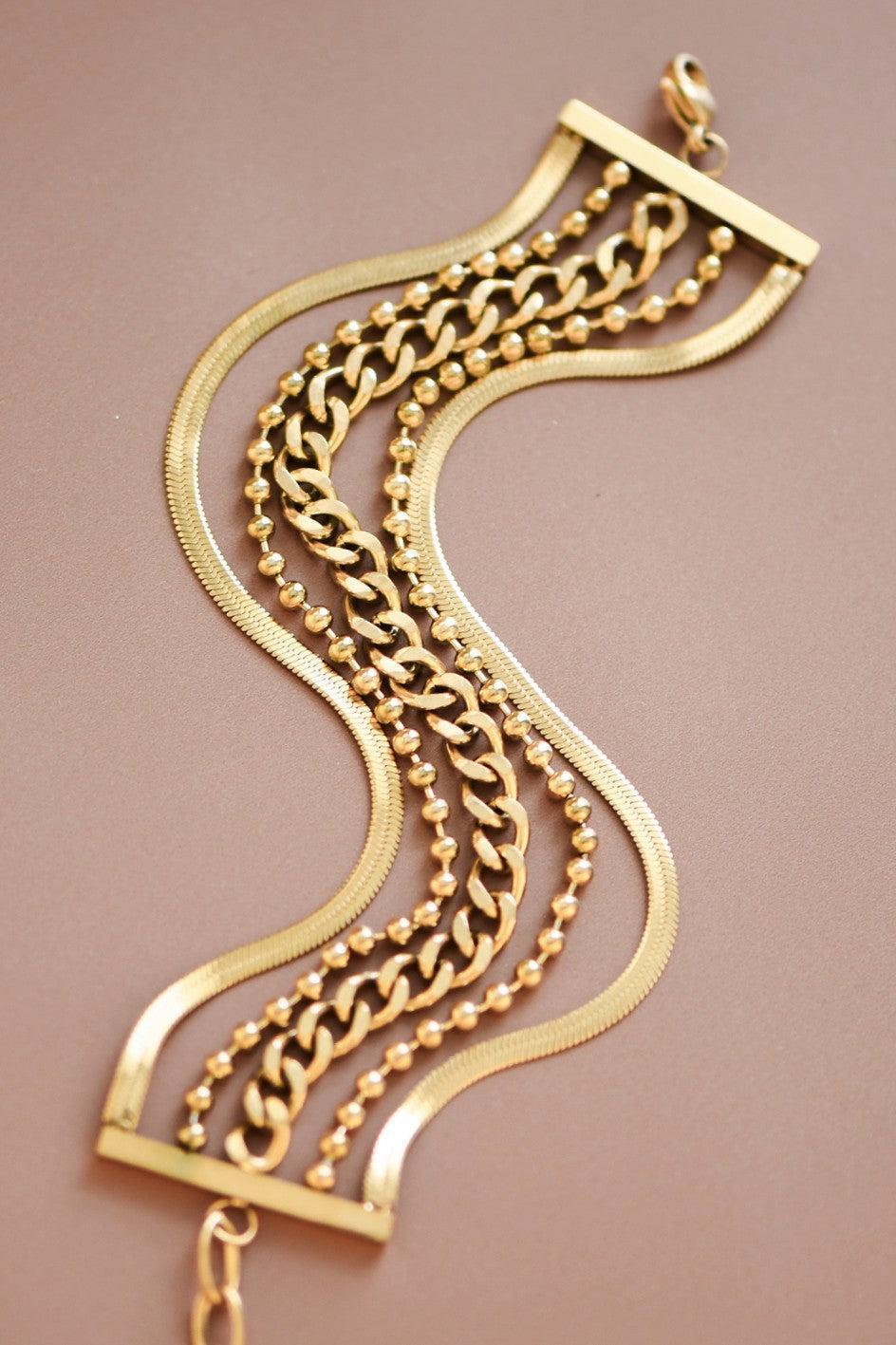 Steel Chain Link Bracelet Product Image