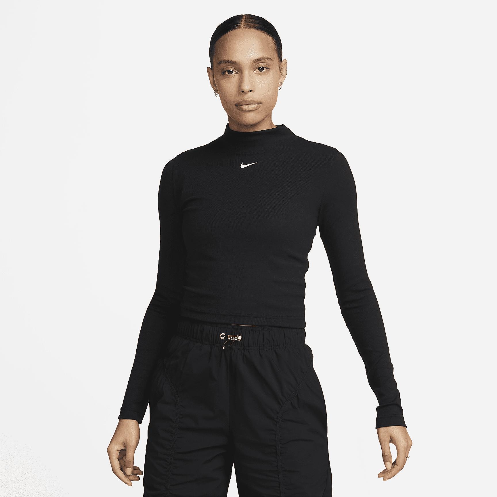 Nike Sportswear Essential Women's Ribbed Mock-Neck Long-Sleeve Top Product Image