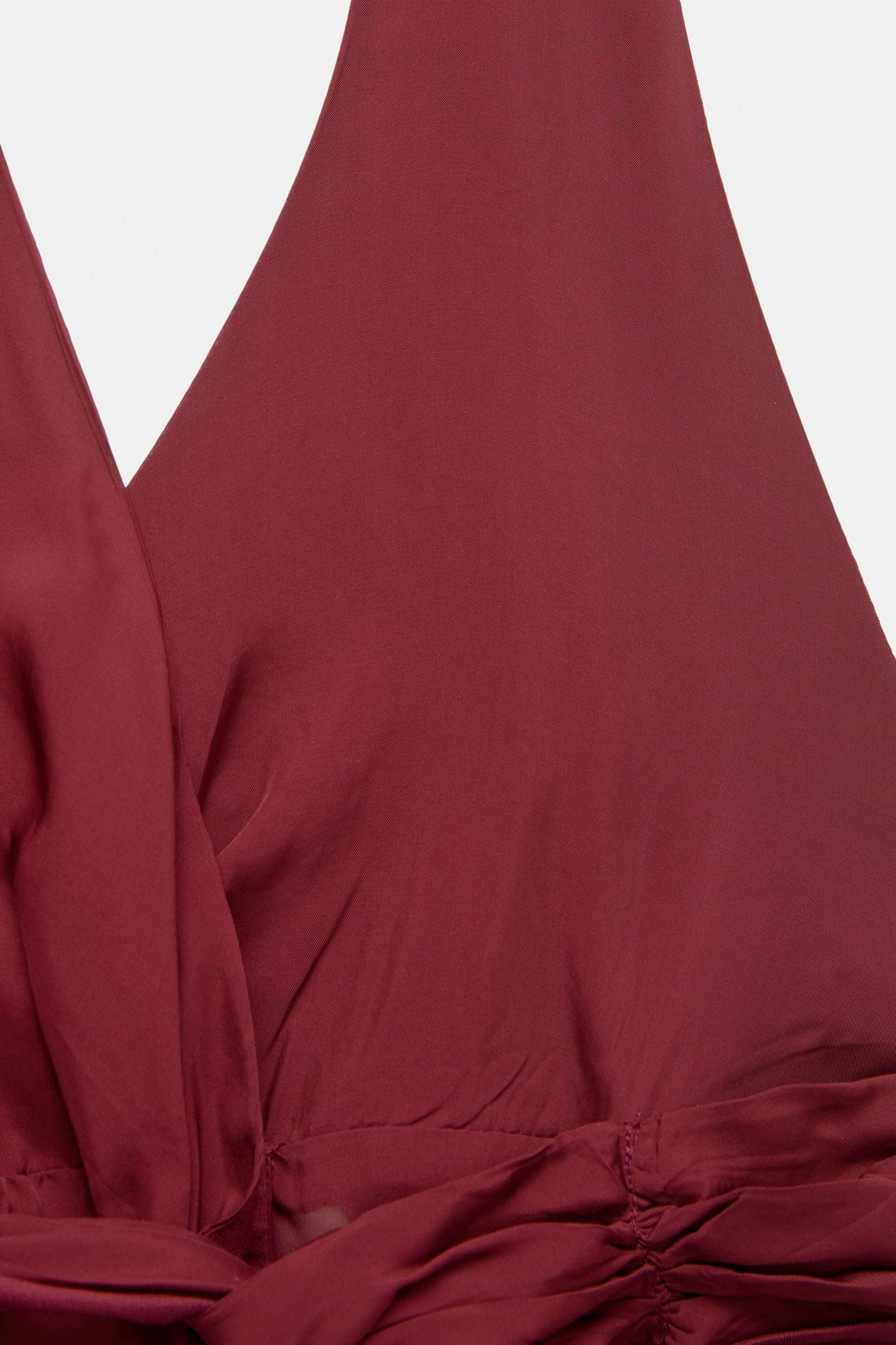 Wrap halter top with knot Product Image