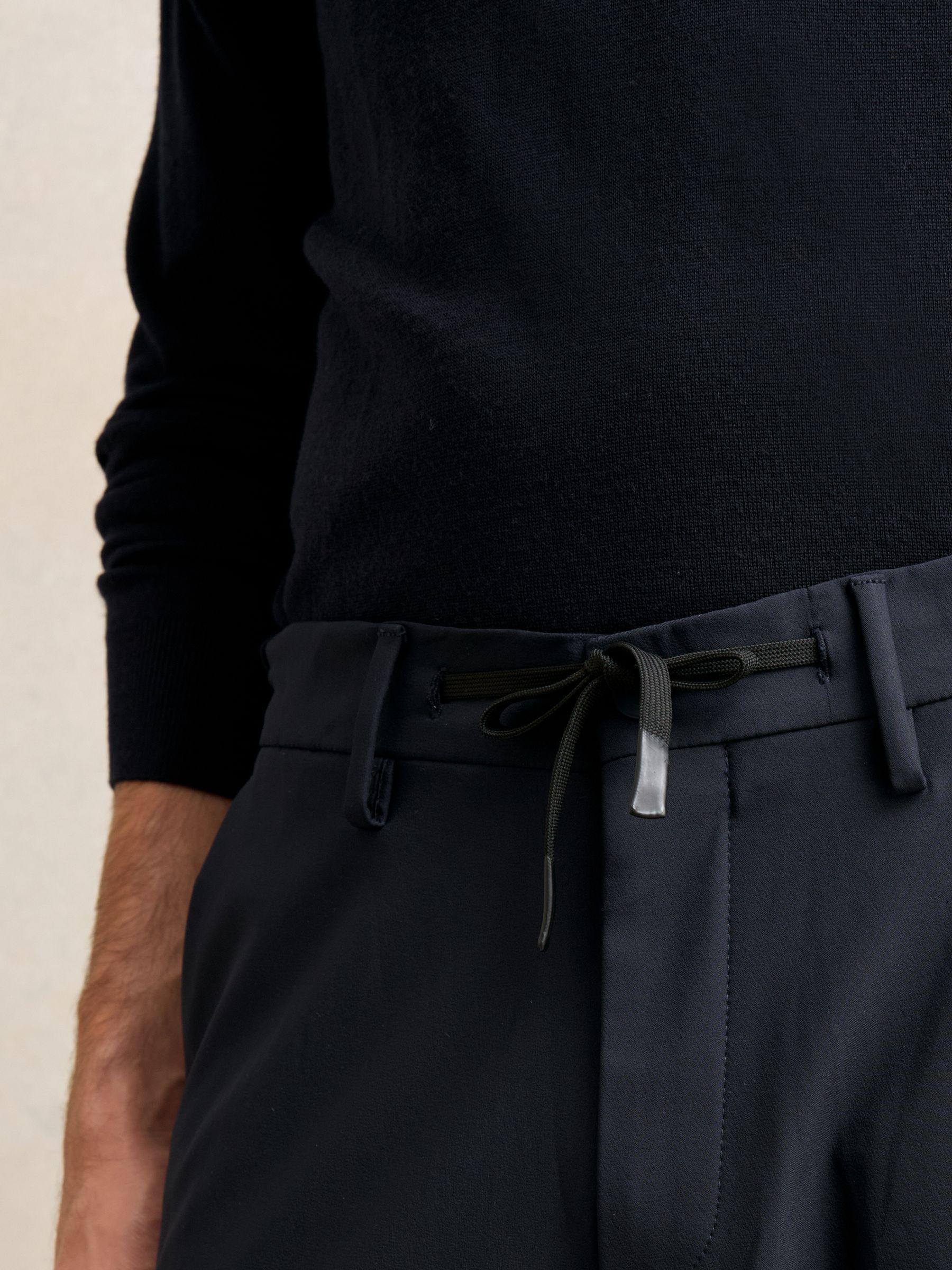 Technical Drawstring Trousers in Navy Product Image