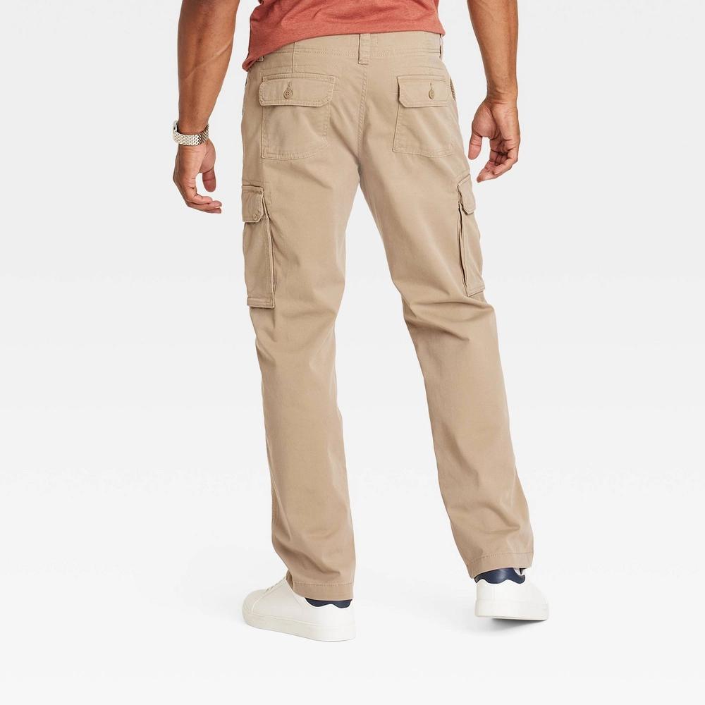 Mens Straight Fit Cargo Pants - Goodfellow & Co Sculptural Tan 32x30 Product Image