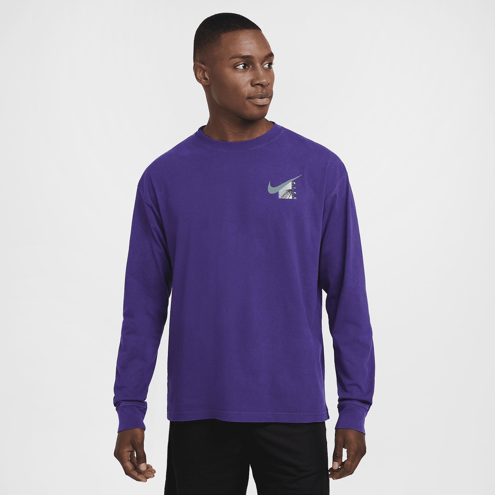 Nike Mens Max90 Long-Sleeve Basketball T-Shirt | HF6195-504 Product Image