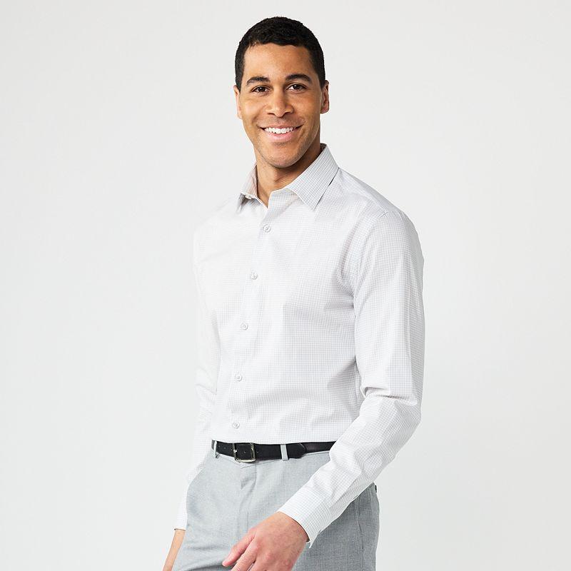 Men's Apt. 9® Premier Flex Regular-Fit Wrinkle Resistant Dress Shirt, Size: Medium-32/33, Sagebush Dobby Product Image