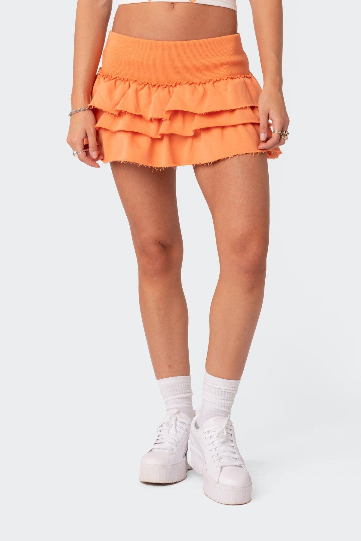 Martina Ruffle Terry Mini Skirt Product Image