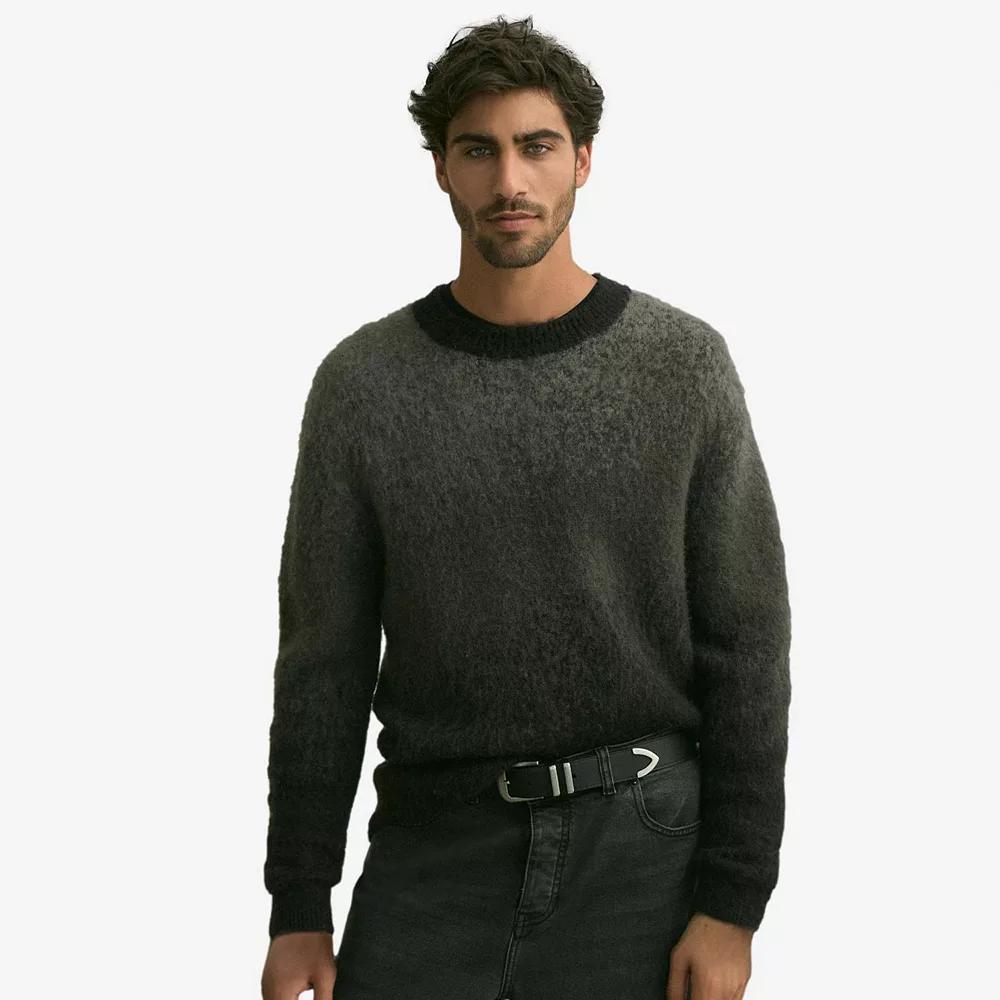 Men's NEXT Ombre Crew Sweater, Size: Large, Black Product Image