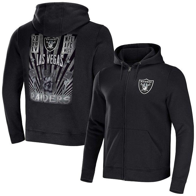 Mens NFL x Darius Rucker Collection by Fanatics Black Las Vegas Raiders Rocker Full-Zip Hoodie Product Image