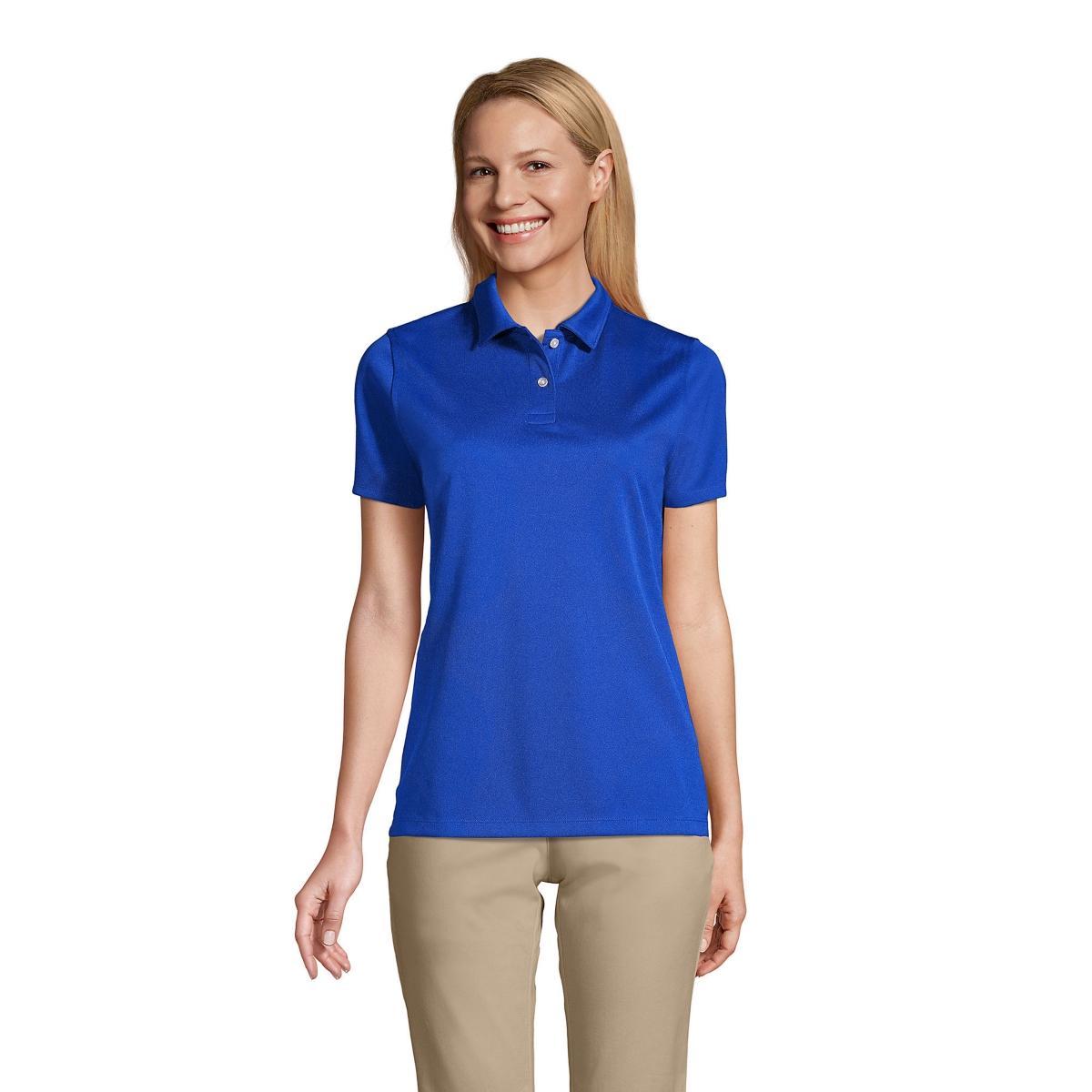 Womens Lands End School Uniform Short Sleeve Pique Polo Shirt Product Image