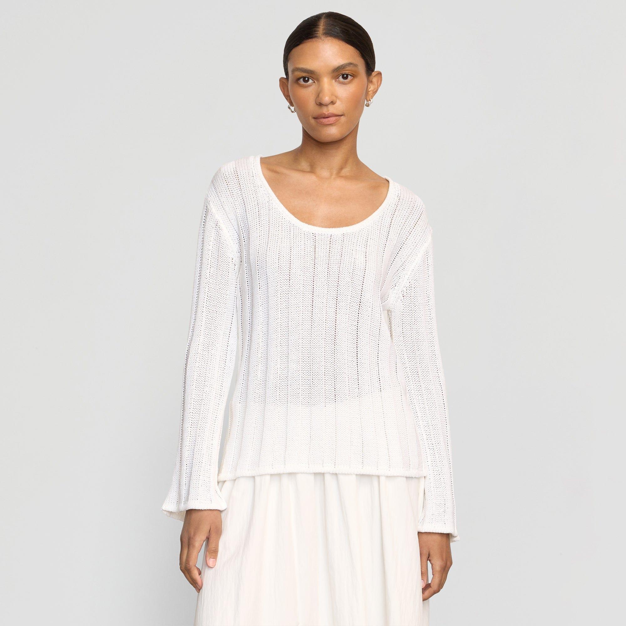 Leah Ribbed Scoop-Neck Sweater Product Image