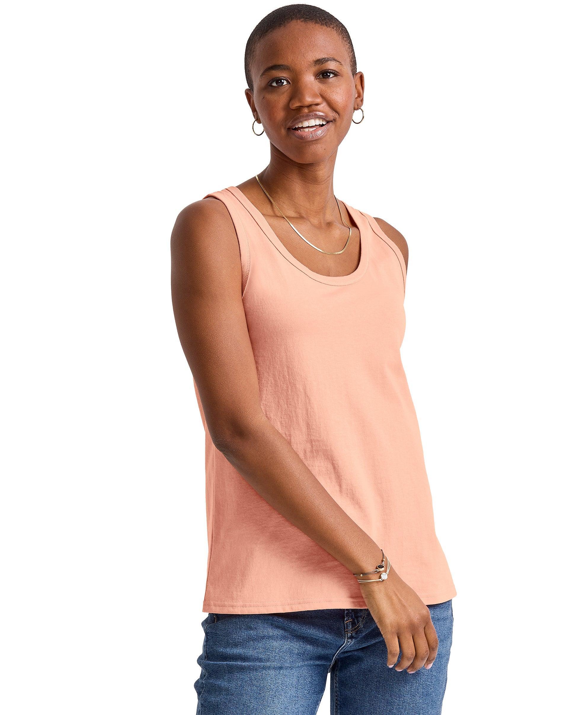 Hanes Essentials Womens Cotton Tank Athletic Navy XS Product Image