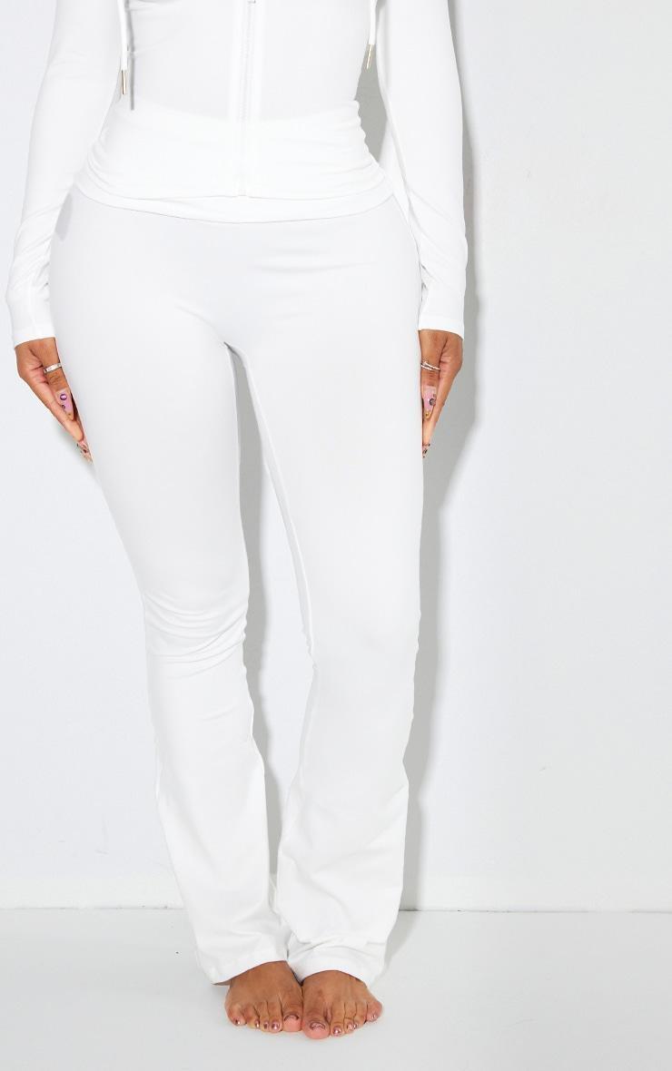 Shape White Sculpted Foldover Waist Flare Pants Product Image