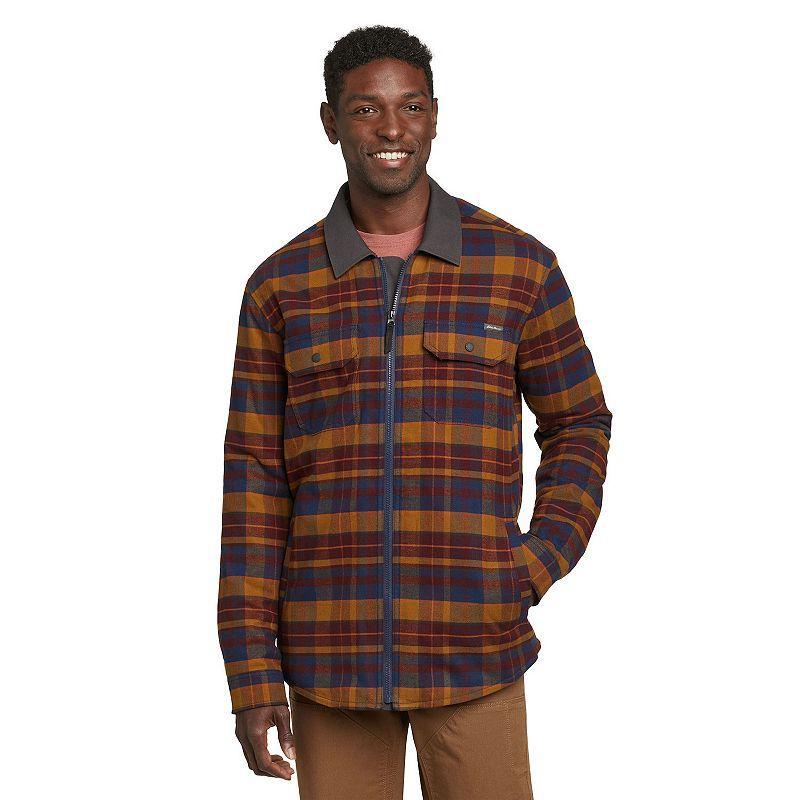 Mens Eddie Bauer Favorite Flannel Faux Shearling Lined Shacket Product Image