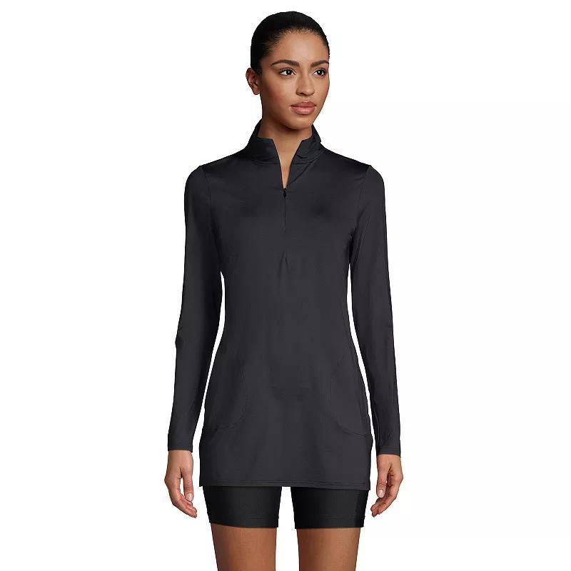 Womens Lands End 1/4-Zip UPF 50 Rash Guard Cover- Product Image