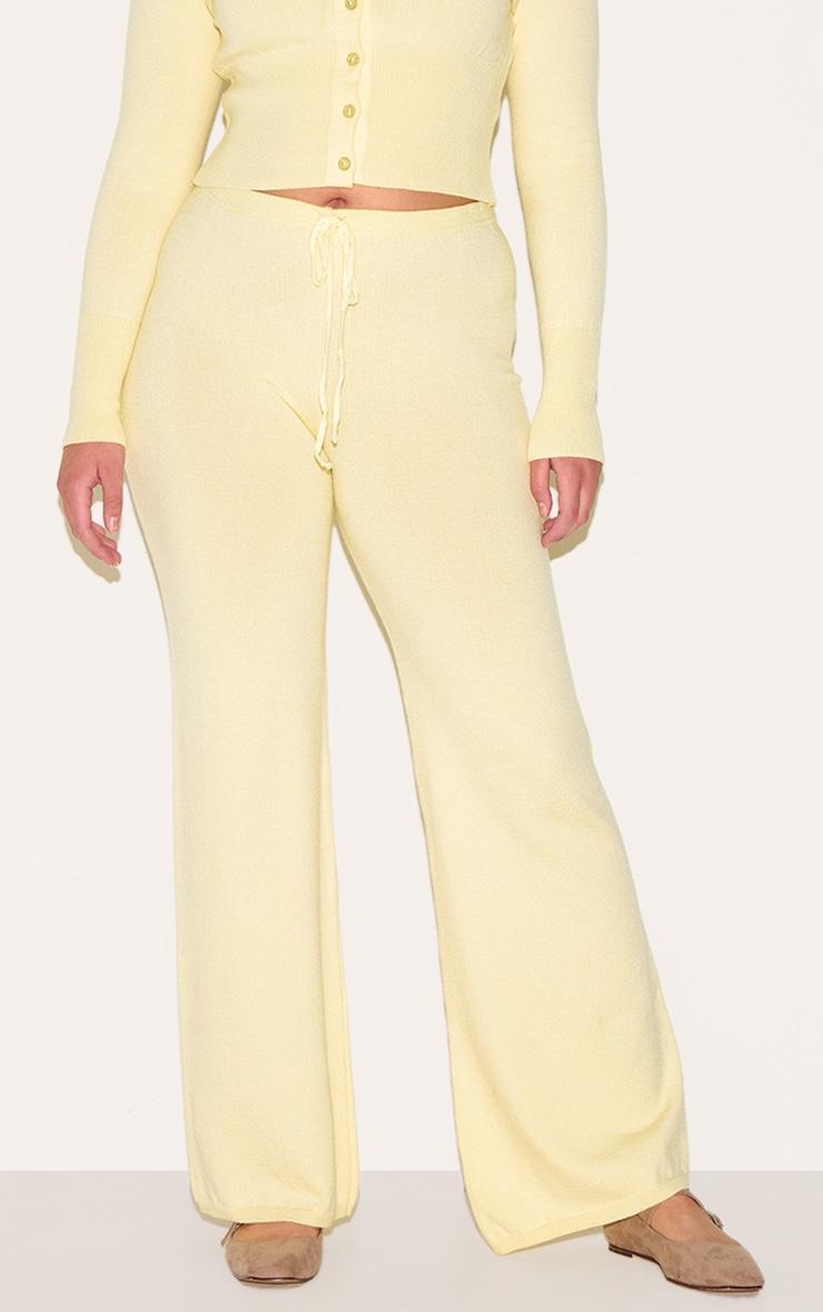 Shape Lemon Knitted Tie Waist Pants Product Image
