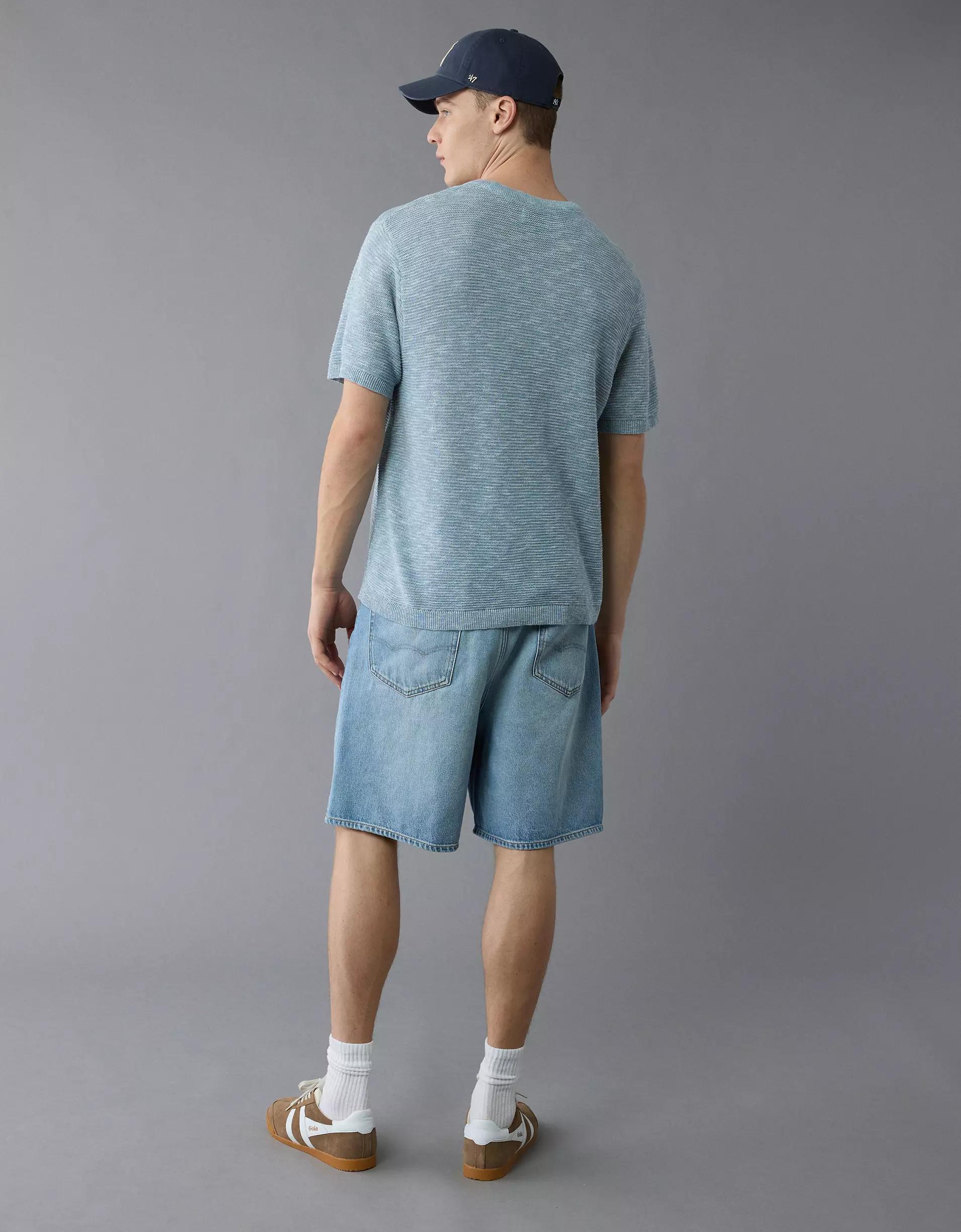 AE Linen-Blend Sweater T-Shirt Product Image
