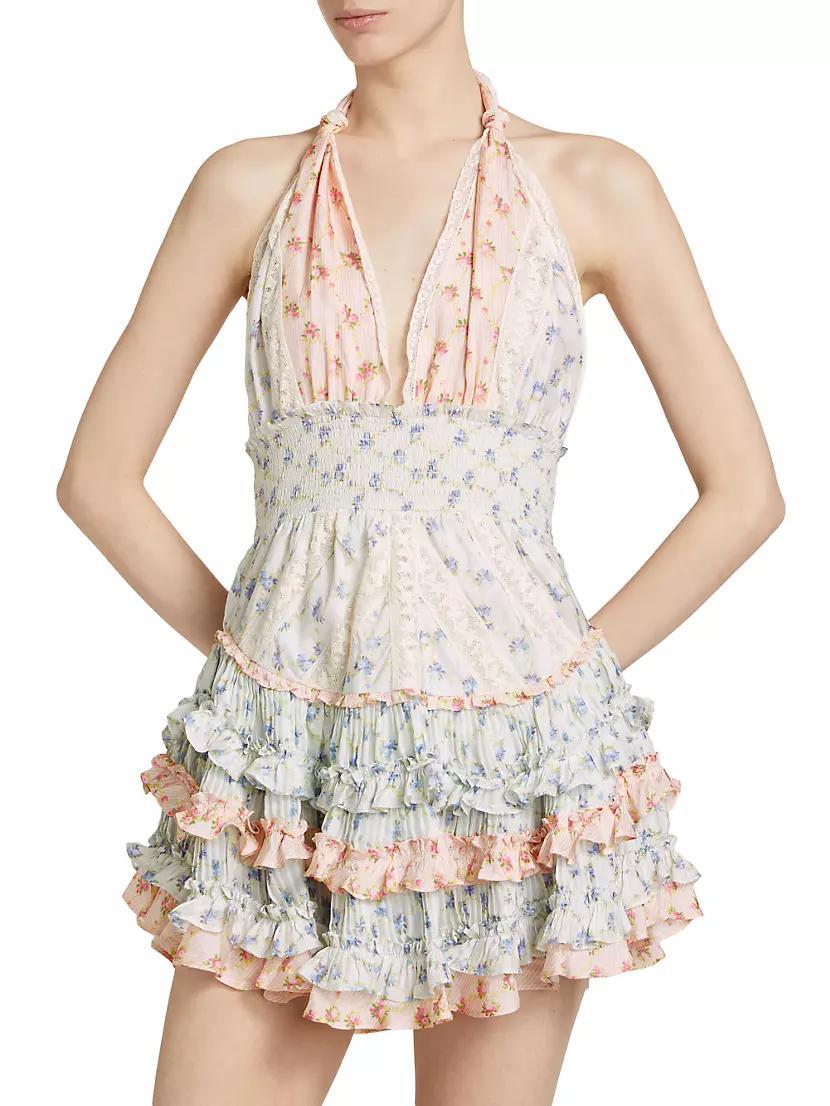 Quintelle Floral Halterneck Minidress Product Image