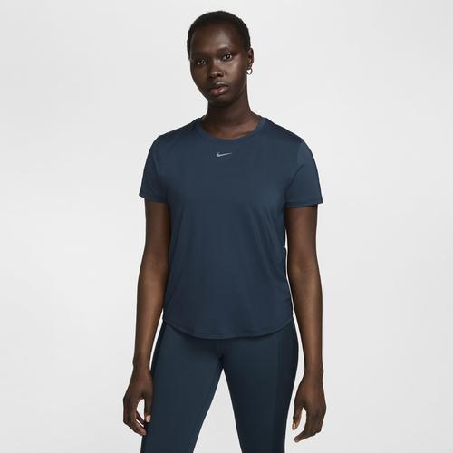 Nike Womens Nike One Classic DF SS Top - Womens Armory Navy/Black Product Image