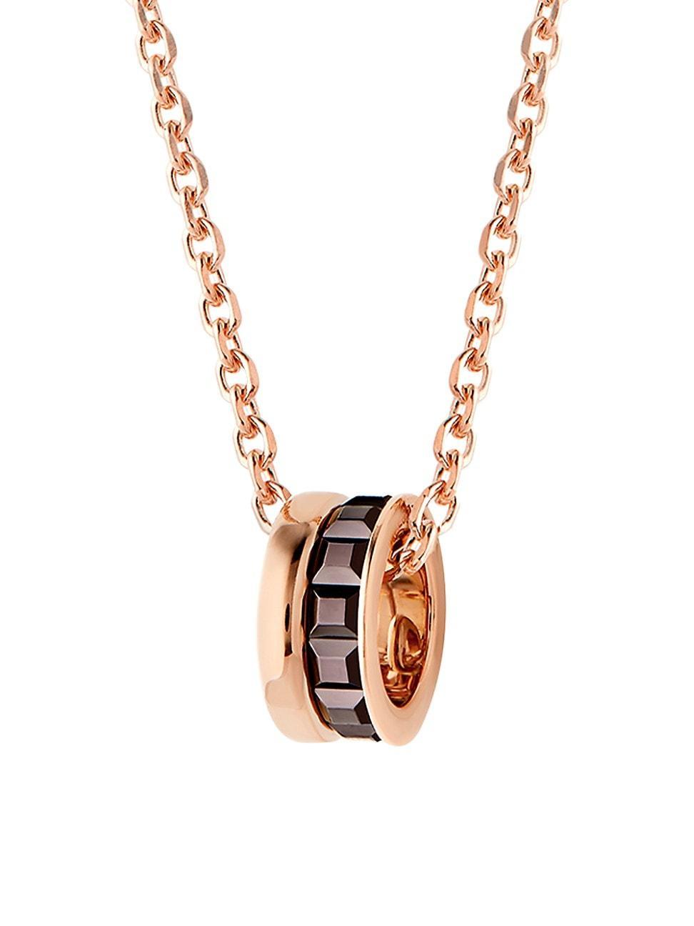 Unisex Quatre Classique 18K Rose Gold & PVD Mini Pendant Necklace Product Image