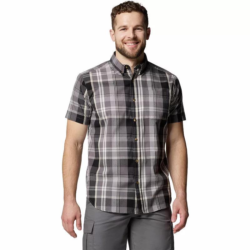 Men's Columbia Rapid Rivers II Plaid Button-Down Shirt, Size: Small, City Grey Plaid Product Image