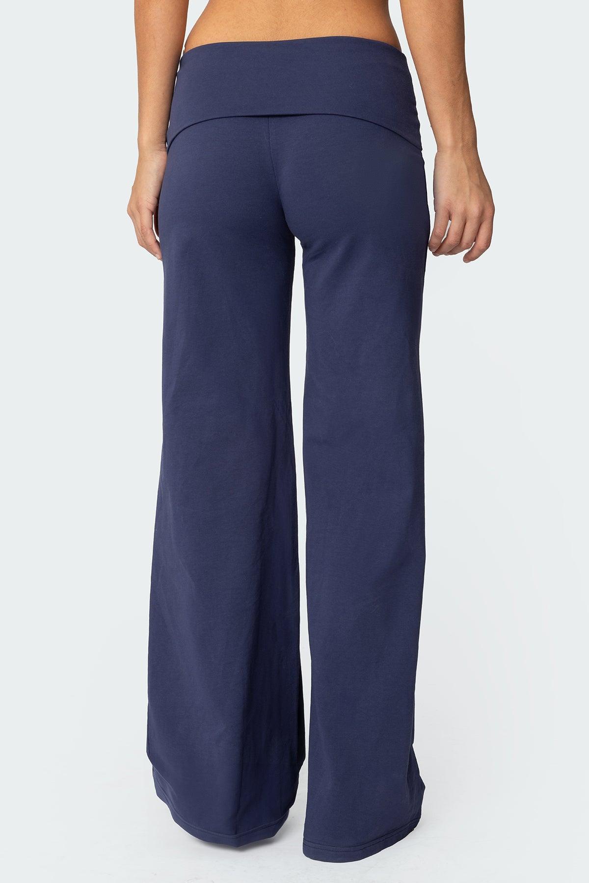 Wide Leg Foldover Pants Product Image