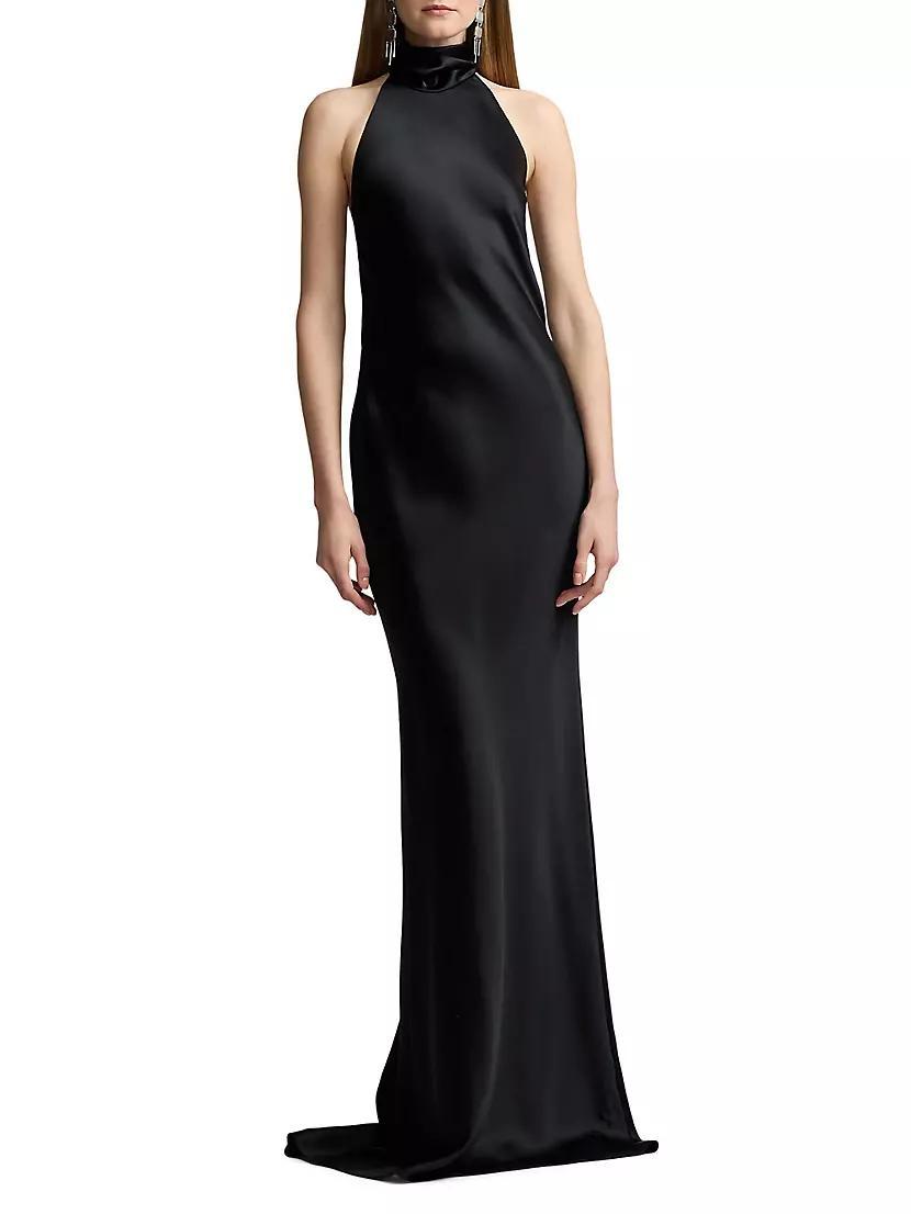 Chilton Satin Halter Gown Product Image