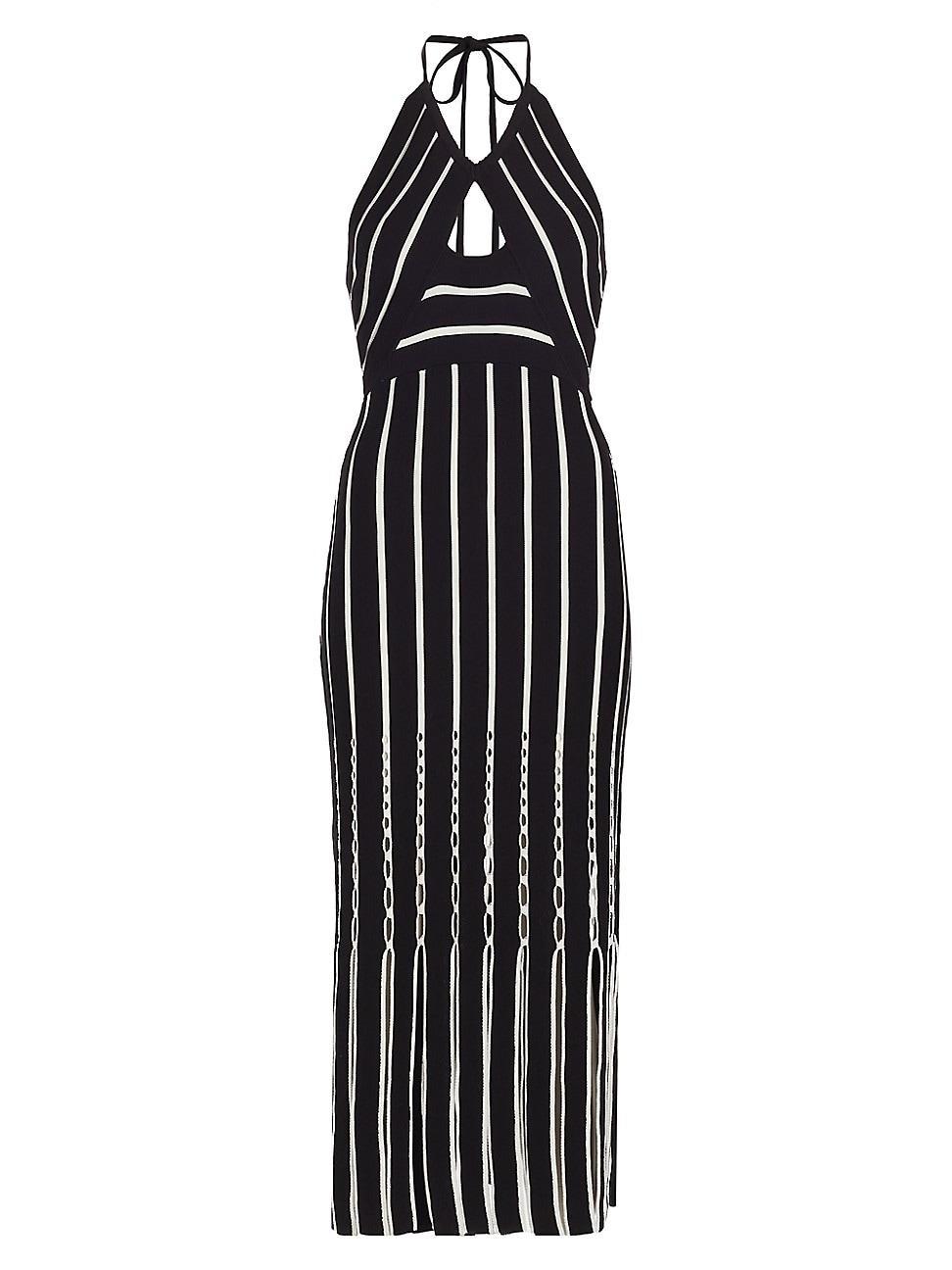 Frida Striped Halter Dress Product Image