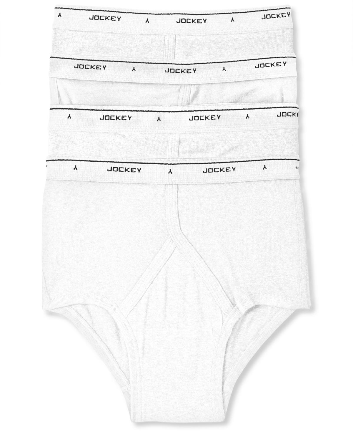 Men's Jockey® 4-pack Classic Knit Full-Rise Briefs, Size: 30, White Product Image